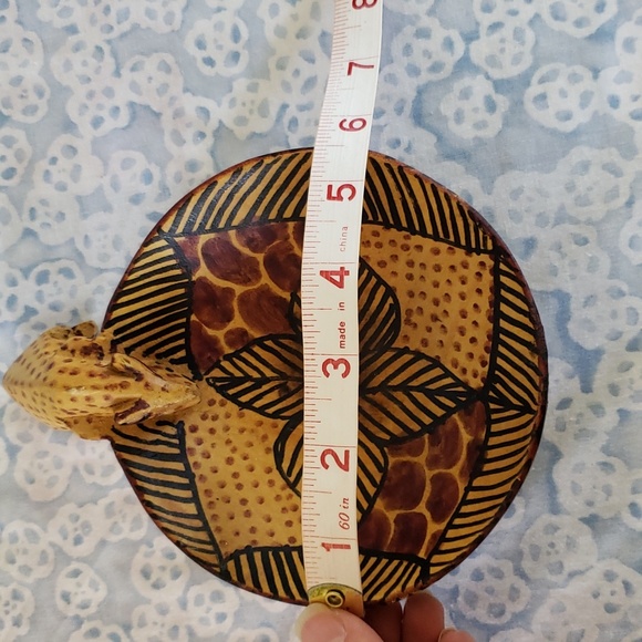 African Plate Cheetah Drinking Plate Leopard Drinking Plate African Trinket Dish - Picture 9 of 11